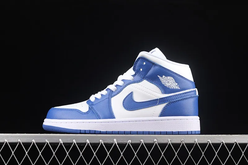 All Categories Air Jordan Jordan Series Basketball Shoes Air Jordan 1 Mid Differentiated Versions Air Jordan 1 Mid AJ1 Joe 1 Kentucky Blue Zhongbang Basketball Shoes BQ6472-104